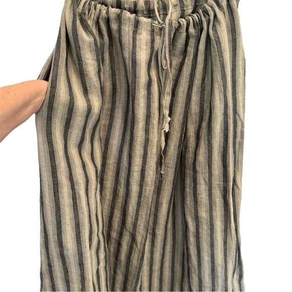 Striped Cotton Linen Custom one size fits most maxi skirt GORGEOUS - Picture 4 of 13
